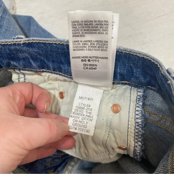 Mother Superior Trickster Ankle Cryin' On Holy Ground Straight Jeans Distressed - Picture 7 of 9